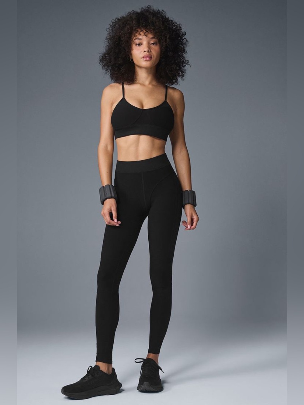 Alo Yoga Head Start Leggings & Bra Set Black Size Small